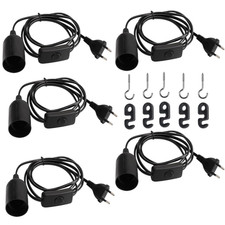 5 Pezzi Portalampada E27 Con