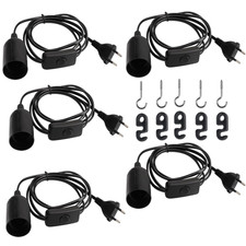 5 Pezzi Portalampada E27 Con