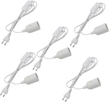 5 Pezzi Portalampada E27 Con